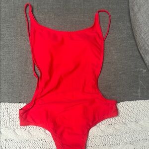 Red One-Piece Swimsuit